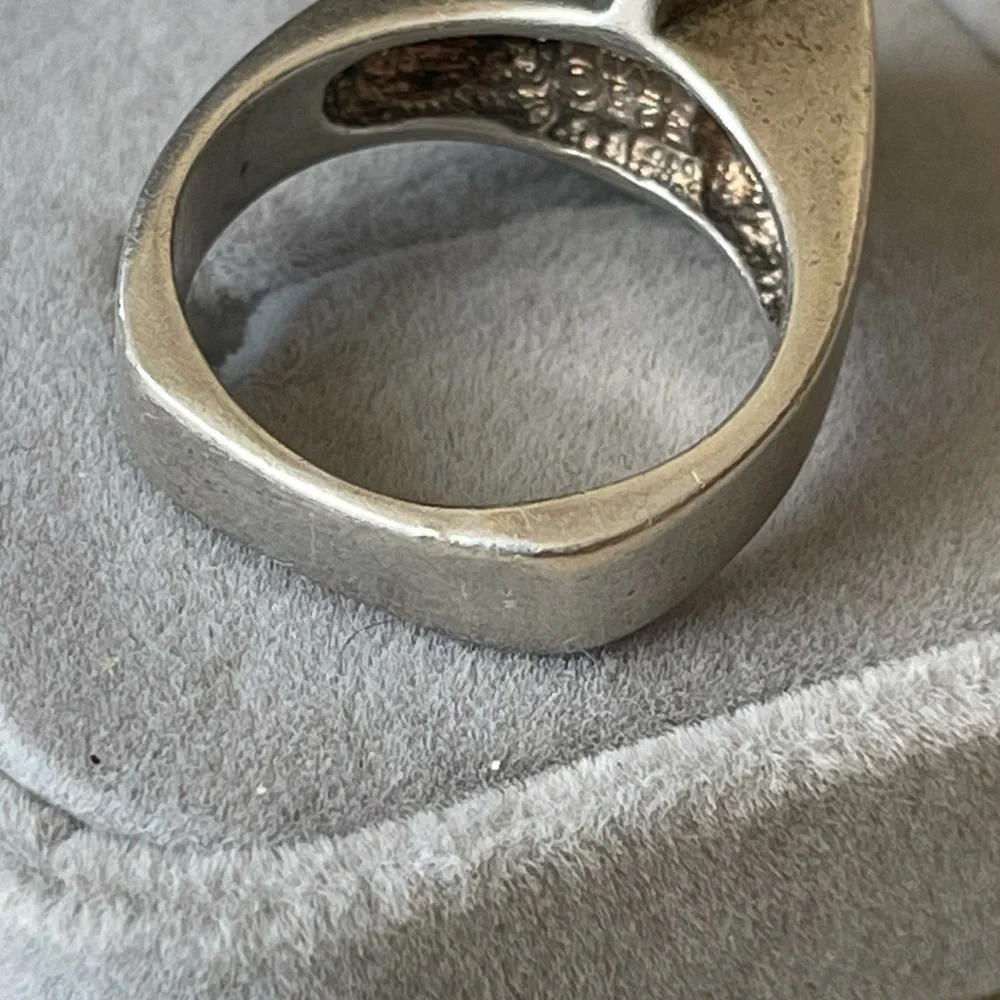 Silver ring cluster diamond - Picture 2 of 6